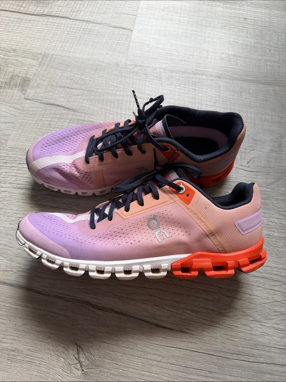On Running Women’s Cloudswift 2 Pink to Lavender Gradient with Orange Accents